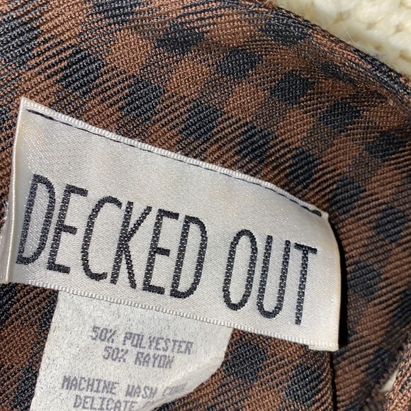 Vintage brown & black checkered clueless schoolgirl style shift dress - Picture 8 of 10